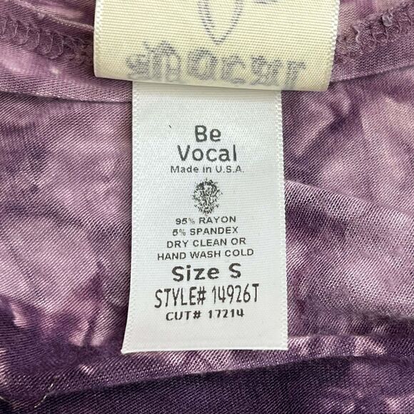 Vocal purple tie dye tank top with rhinestones size S - Picture 15 of 16